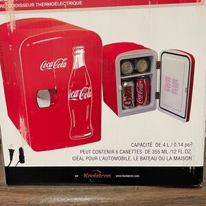 Coca-Cola Red Mini Cooler with Bottle Design